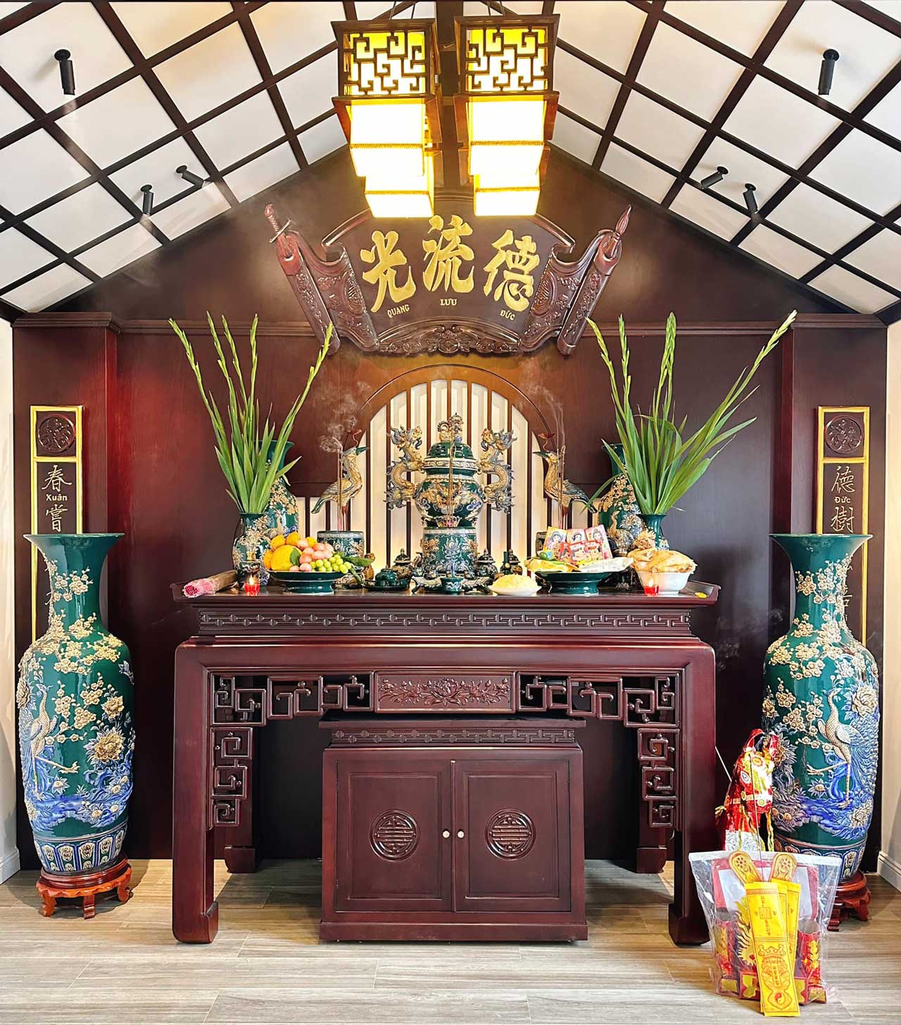 Bàn thờ cúng rằm hàng tháng